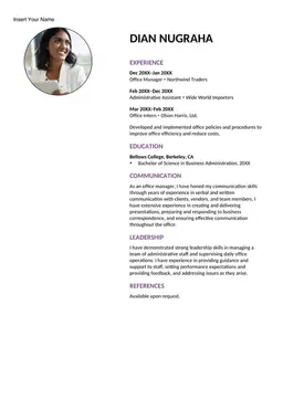 Playful business resume form preview